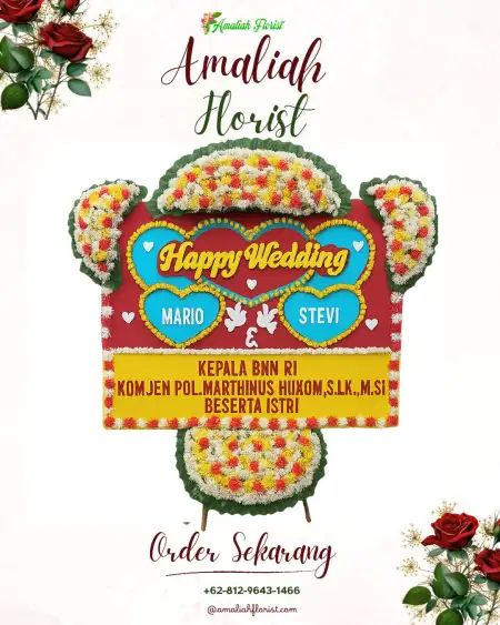 Papan Bunga Pernikahan Halim Perdana Kusuma